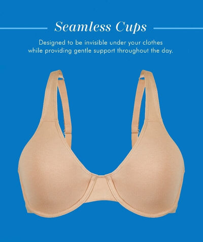 Bestform Unlined Cotton Stretch T-Shirt Bra with Underwire 3 Pack - Sand Bras 
