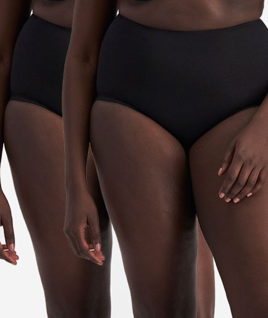 Bonds Cottontails Full Brief With Lycra 2 Pack - Black