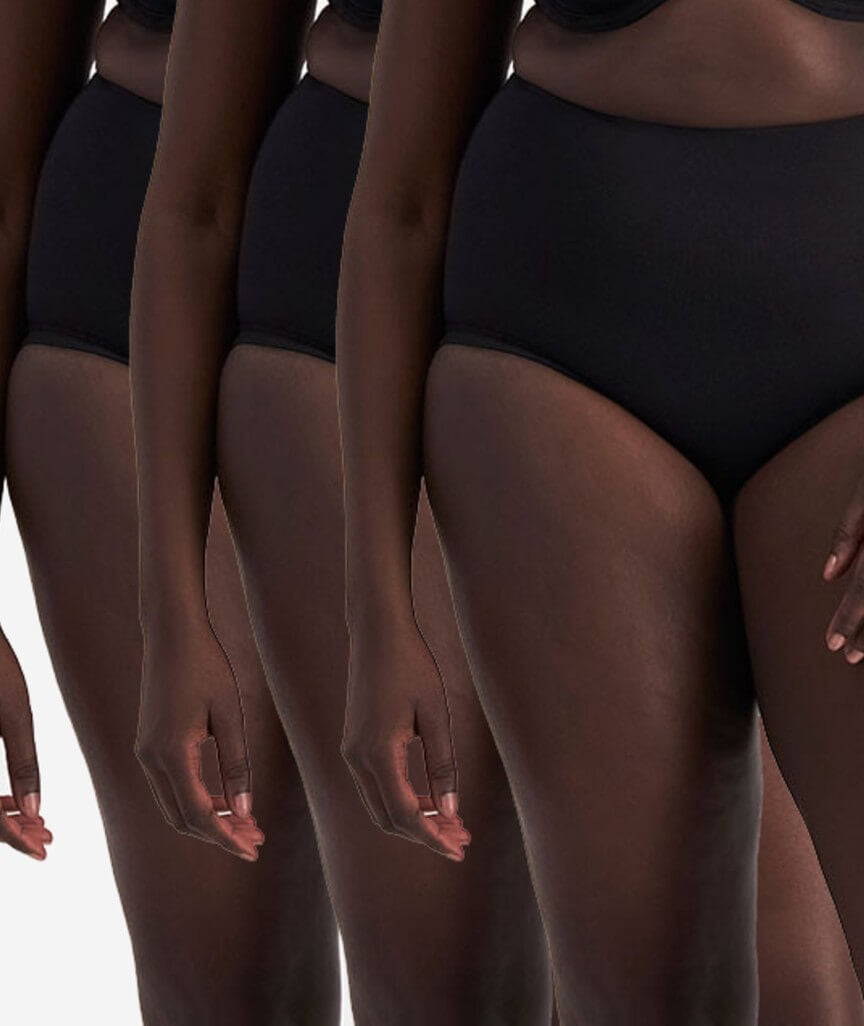 Bonds Cottontails Full Brief With Lycra 3 Pack - Black