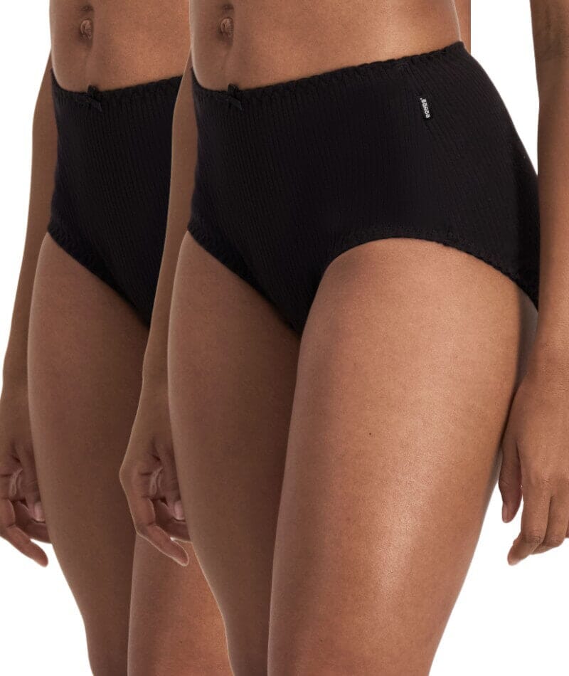 Bonds Heroes Full Brief 2 Pack - Black Knickers  