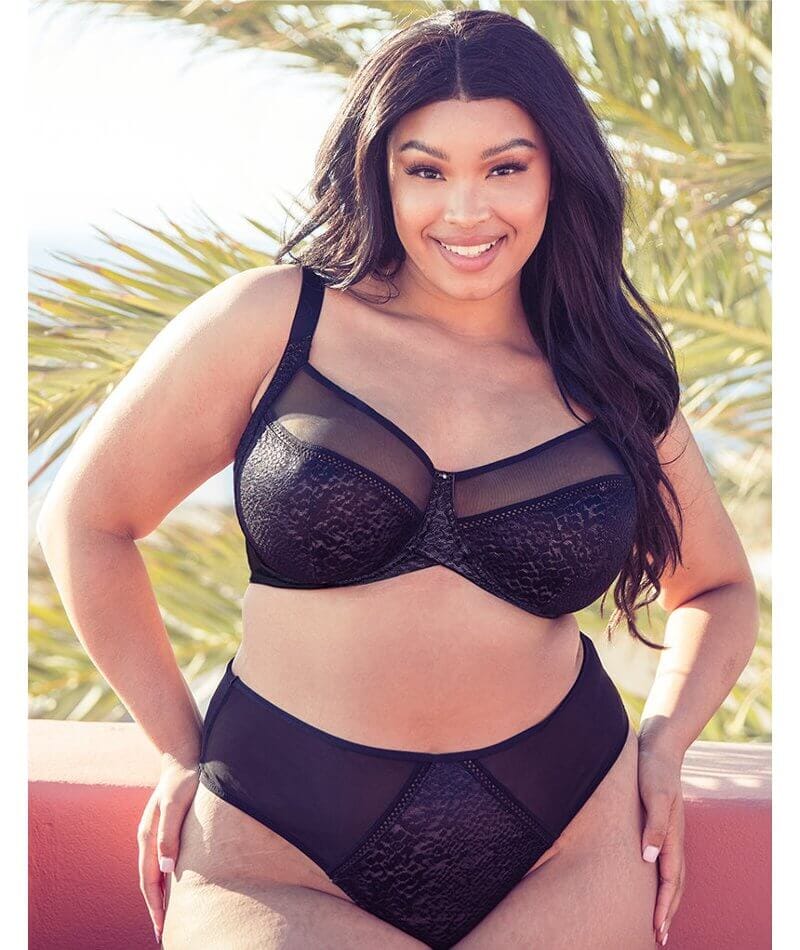 Curvy Kate Amaze High Waist Brazilian Brief - Black Knickers 