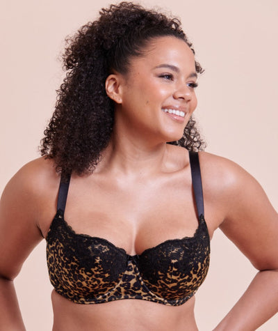 Curvy Kate Boost Lace Balcony Bra - Leopard Print – 8E