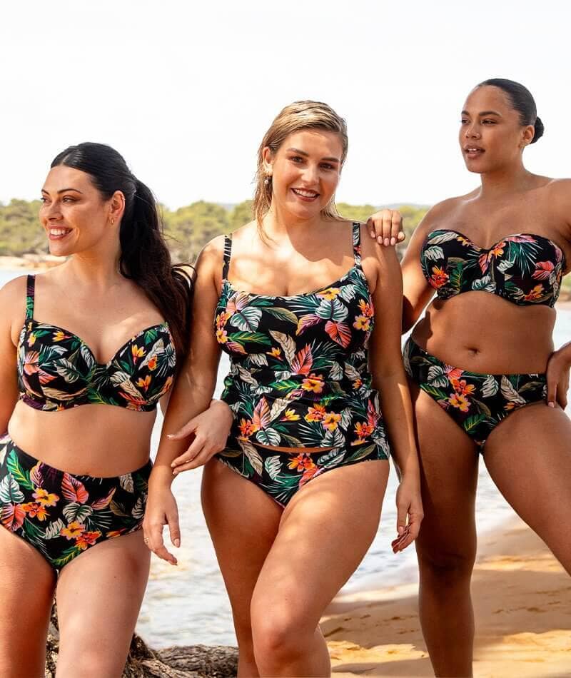 Curvy Kate Cuba Libre Bandeau Bikini Top - Print Mix Swim 