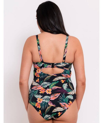 Curvy Kate Cuba Libre Padded Plunge Swimsuit - Print Mix Swim 