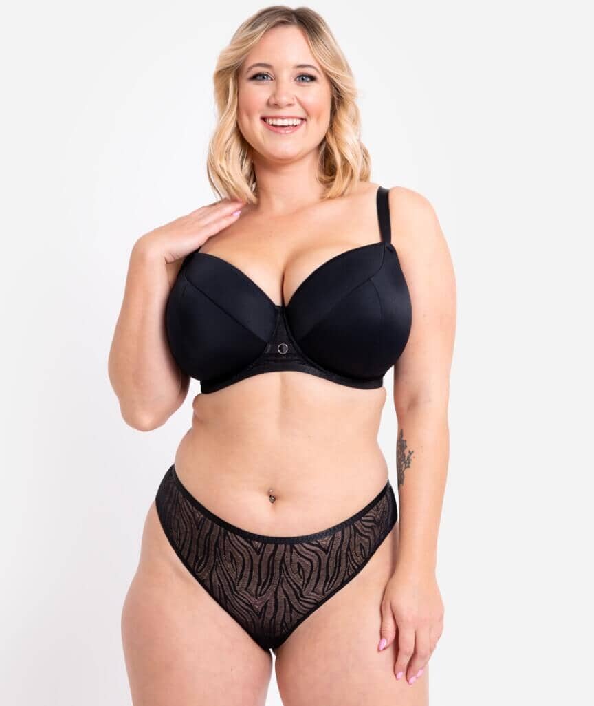 Curvy Kate Daze Padded T-Shirt Balcony Bra - Black Bras 