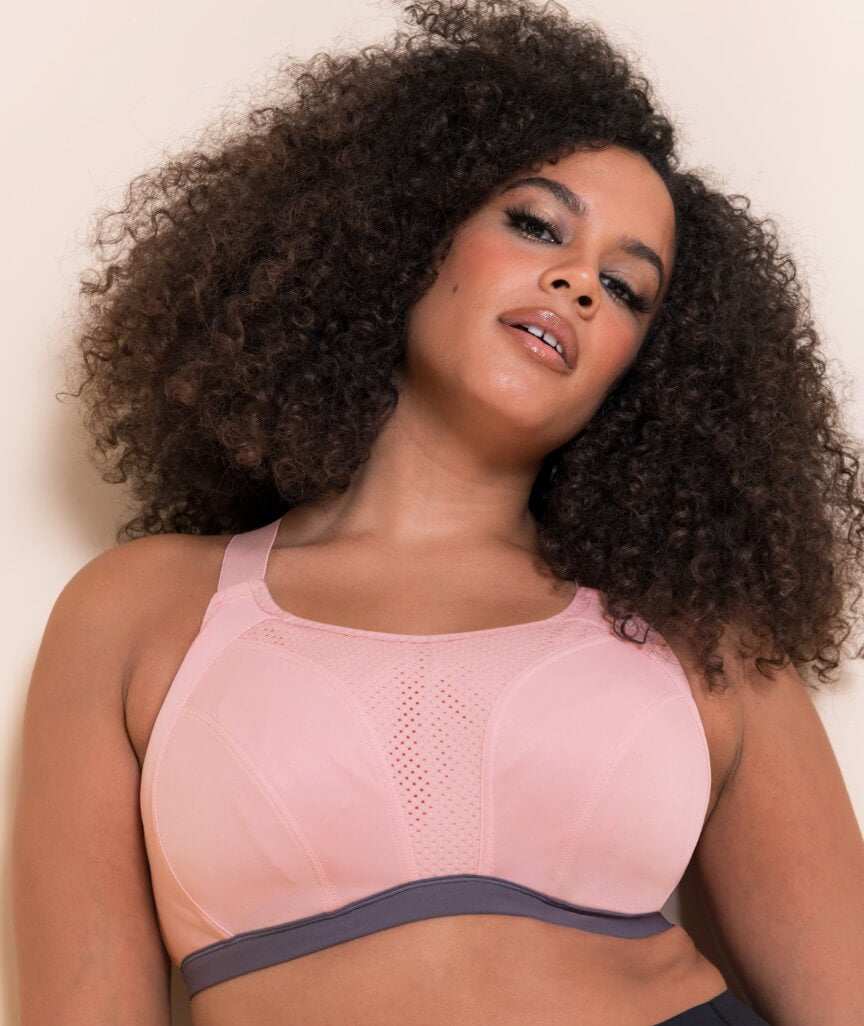 Curvy Kate Everymove Flexi-Wired Sports Bra - Blush/Charcoal