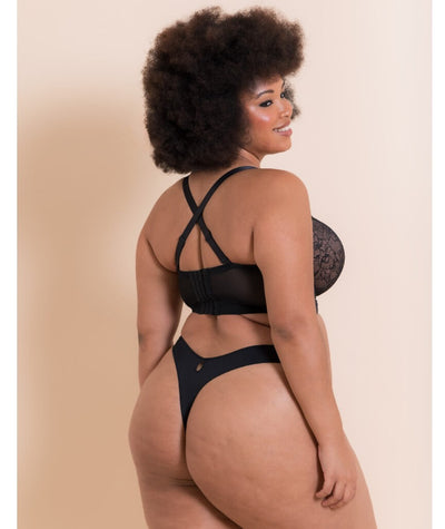 Curvy Kate Hey Girls Thong - Black/Latte