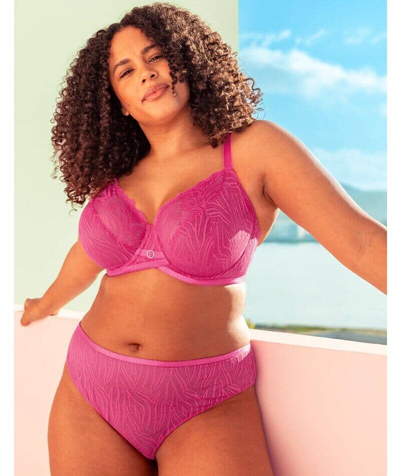 Curvy Kate Lace Daze Balcony Bra - Lipstick Pink Bras 