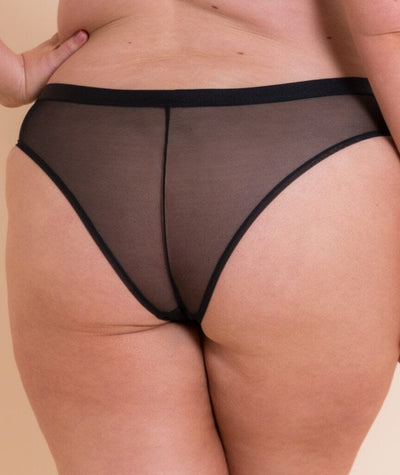 Curvy Kate Lightstyle Brazilian Brief - Black Knickers 