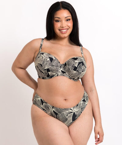 Curvy Kate Ripple Reef Classic Brief - Black Print Swim 