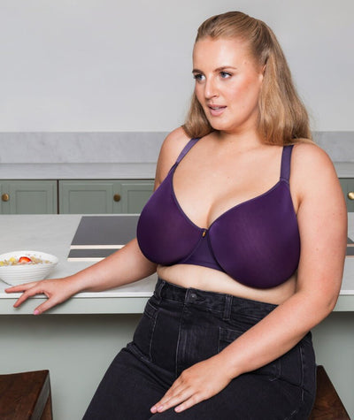 Curvy Kate Smoothie Spacer T-Shirt Plunge Bra - Deep Purple