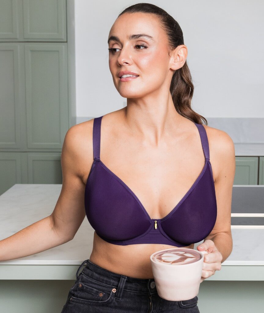 Curvy Kate Smoothie Spacer T-Shirt Plunge Bra - Deep Purple