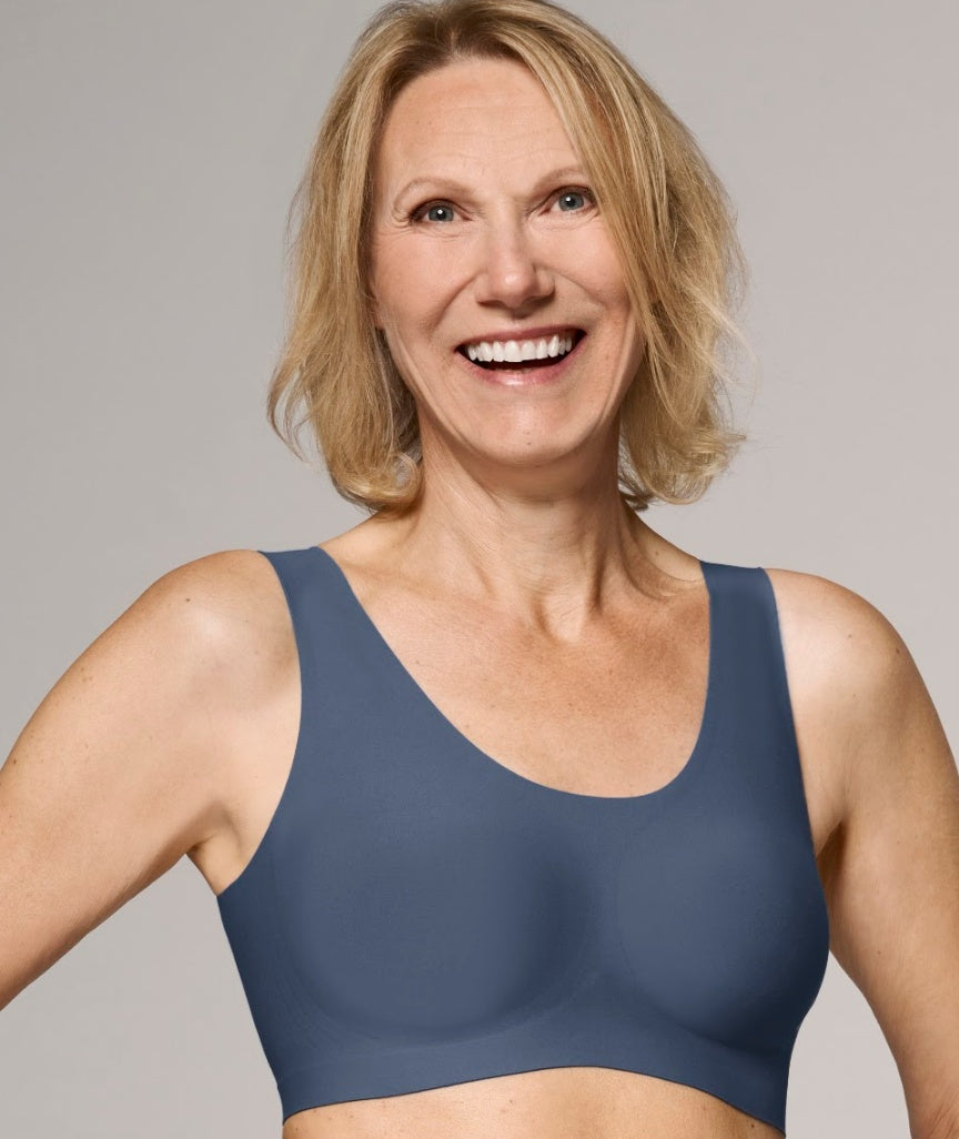 Amoena Linda Wire-Free Bra - Indigo Blue 