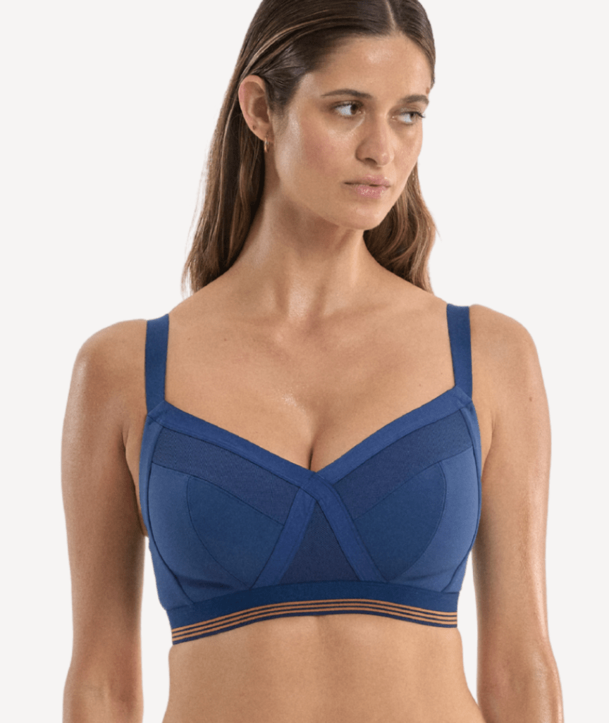 Nala Sporty Support Wirefree Bralette Bra - Space/Oj 
