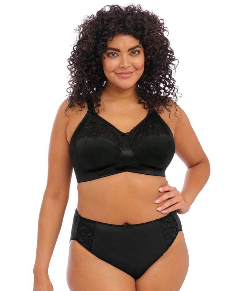 Elomi Cate Soft Cup Wire-Free Bra - Black Bras 