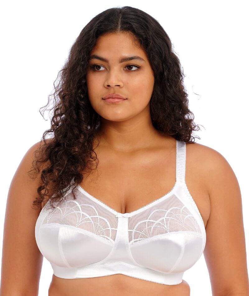 Elomi Cate Soft Cup Wire-Free Bra - White Bras  