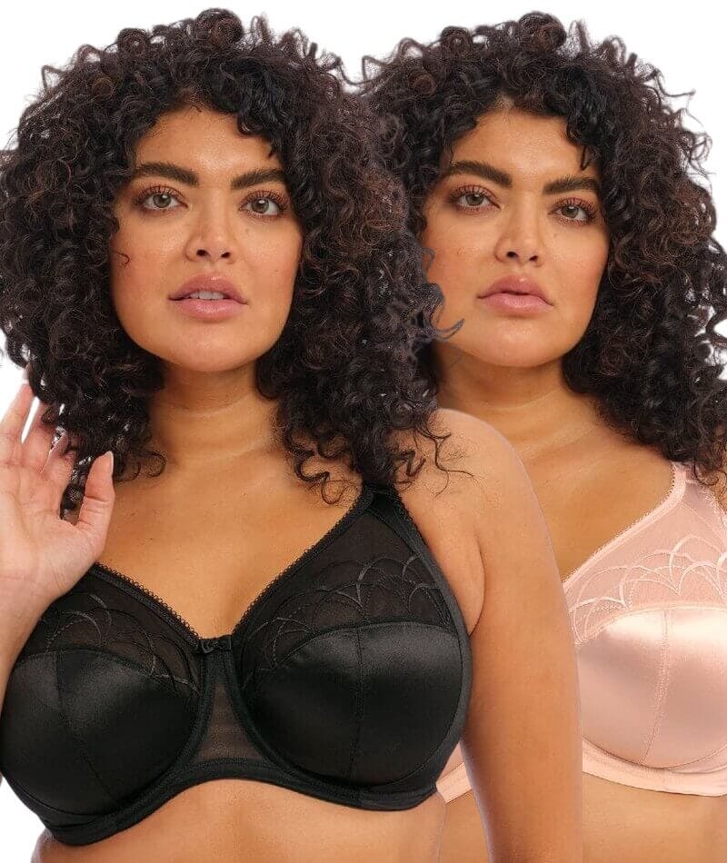 Elomi Cate Underwired Full Cup Banded Bra 2 Pack - Black/Latte Bras ELOMICATE2PACK-LTTE/BLK-12E 