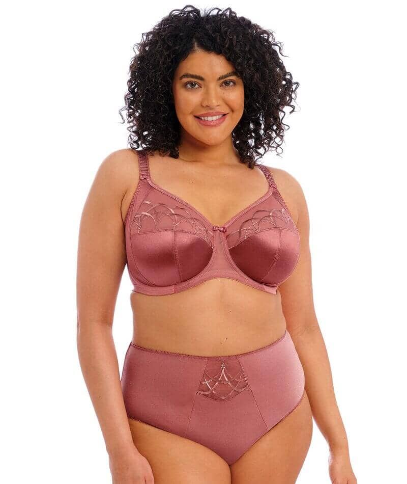 Elomi Cate Underwired Full Cup Banded Bra - Rosewood Bras 