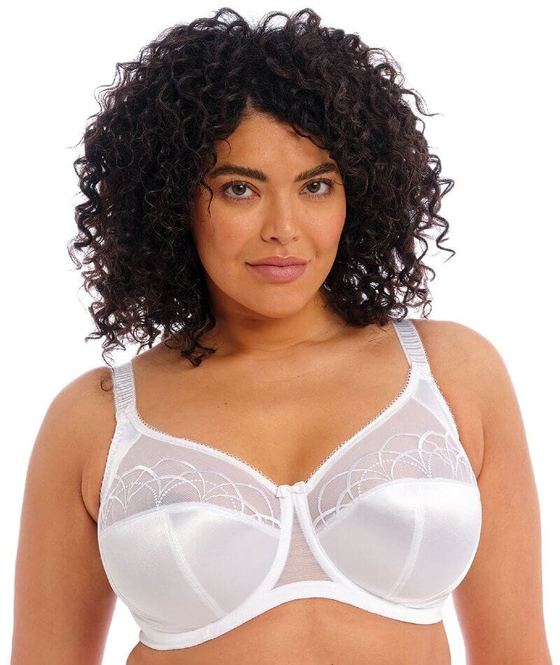 Elomi Cate Underwired Full Cup Banded Bra - White Bras  