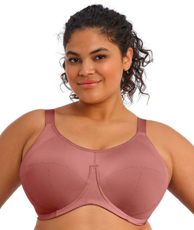 Elomi Energise Underwired Sports Bra - Rosewood – 10GG