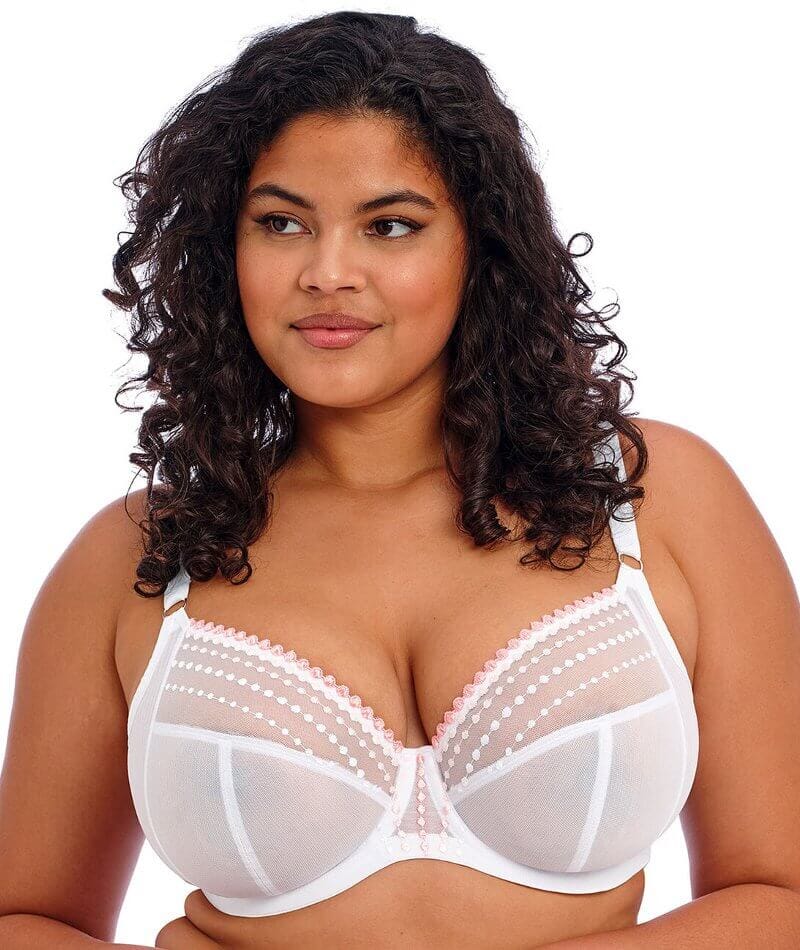 Elomi Matilda Underwired Plunge Bra - White Bras  