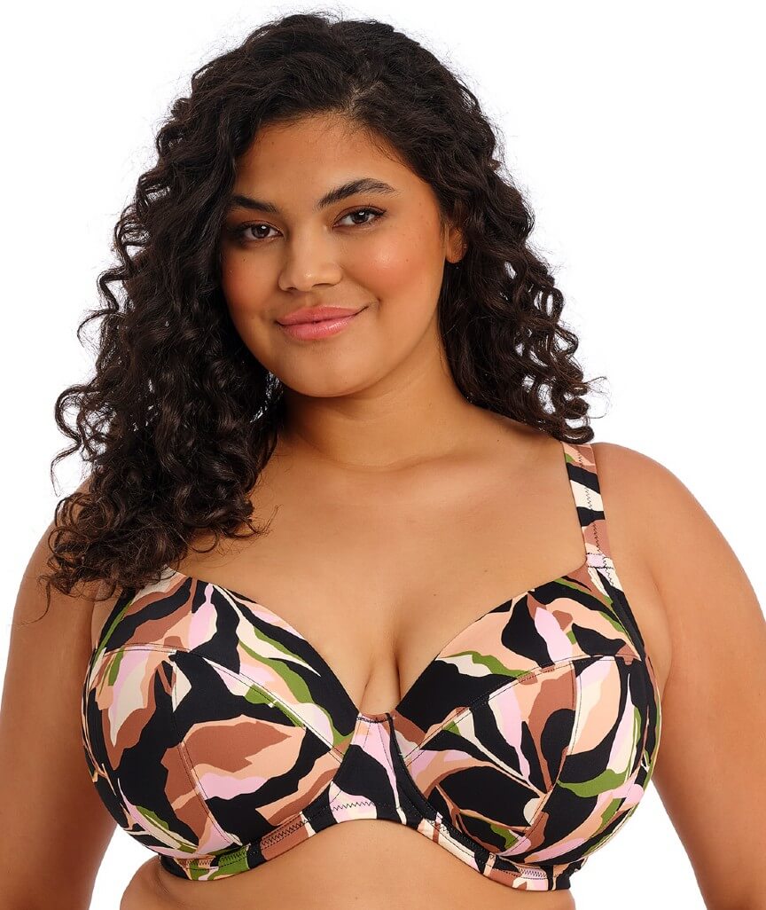 Elomi Swim Ocean Avenue Underwired Plunge Bikini Top - Multi 