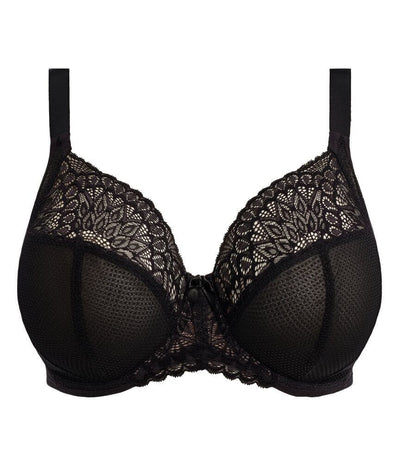 Elomi Tiernie Underwire Stretch Plunge Bra - Black Bras 