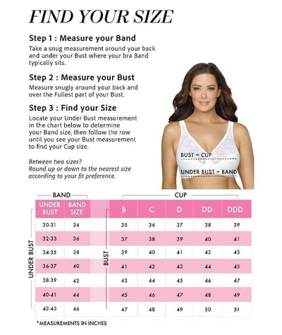 Exquisite Form Fully Front Close Wire-Free Posture Bra With Lace - White Bras 