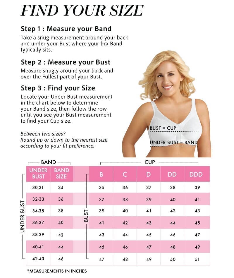Exquisite Form Fully Side Shaping Wire-Free Bra With Floral - White Bras 