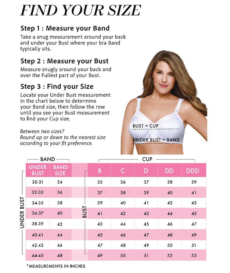 Exquisite Form Fully Front Close Wire-Free Classic Support Bra- White Bras 
