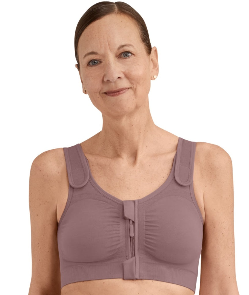 Amoena Leyla Post Surgery Bra - Dark Mauve 