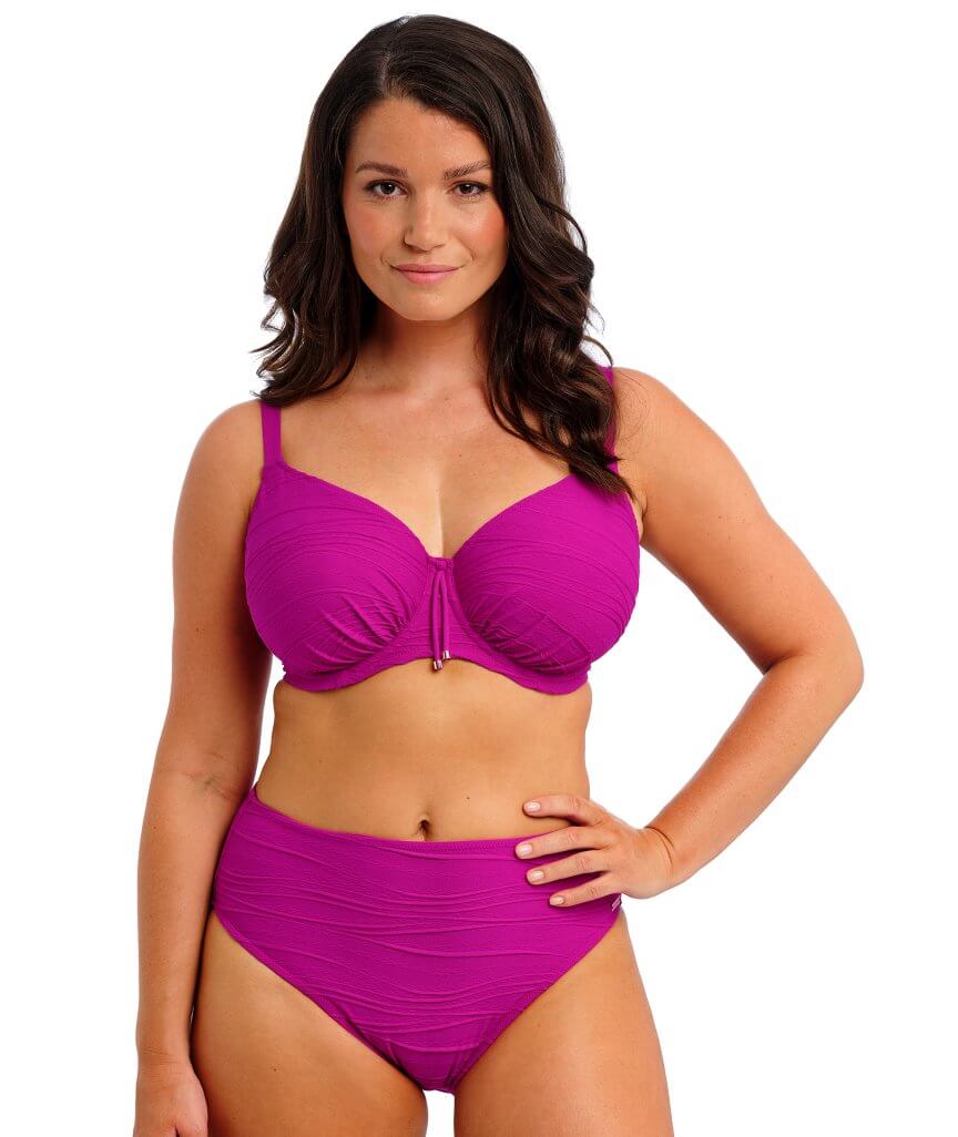 Fantasie Swim Beach Waves Underwire Gathered Full Cup Bikini Top - Bright Fuchsia
