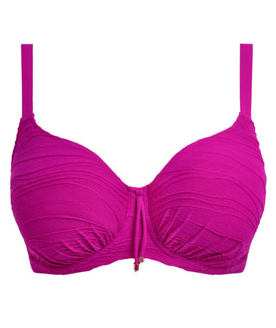 Fantasie Swim Beach Waves Underwire Gathered Full Cup Bikini Top - Bright Fuchsia