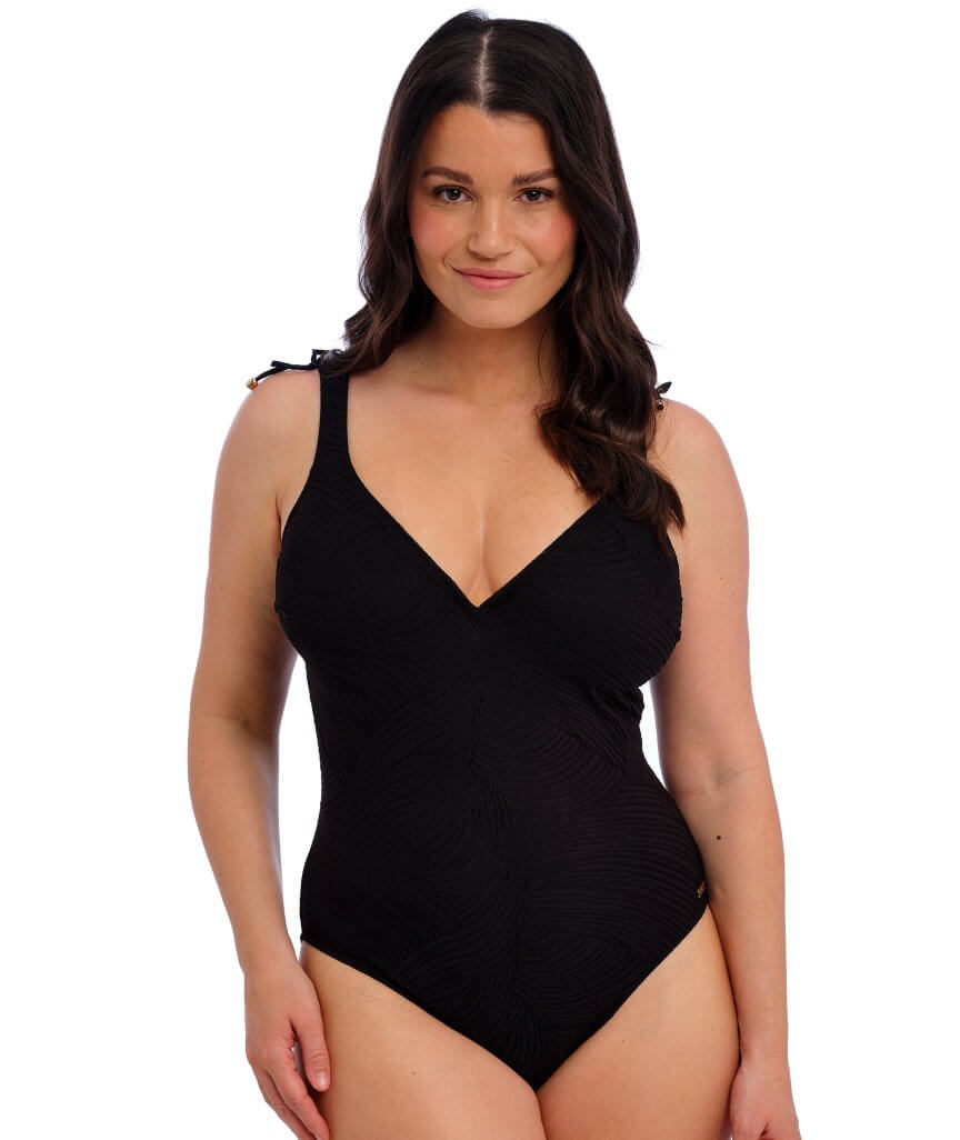 Fantasie Swim Ottawa Underwired Plunge One Piece Swimsuit - Black 