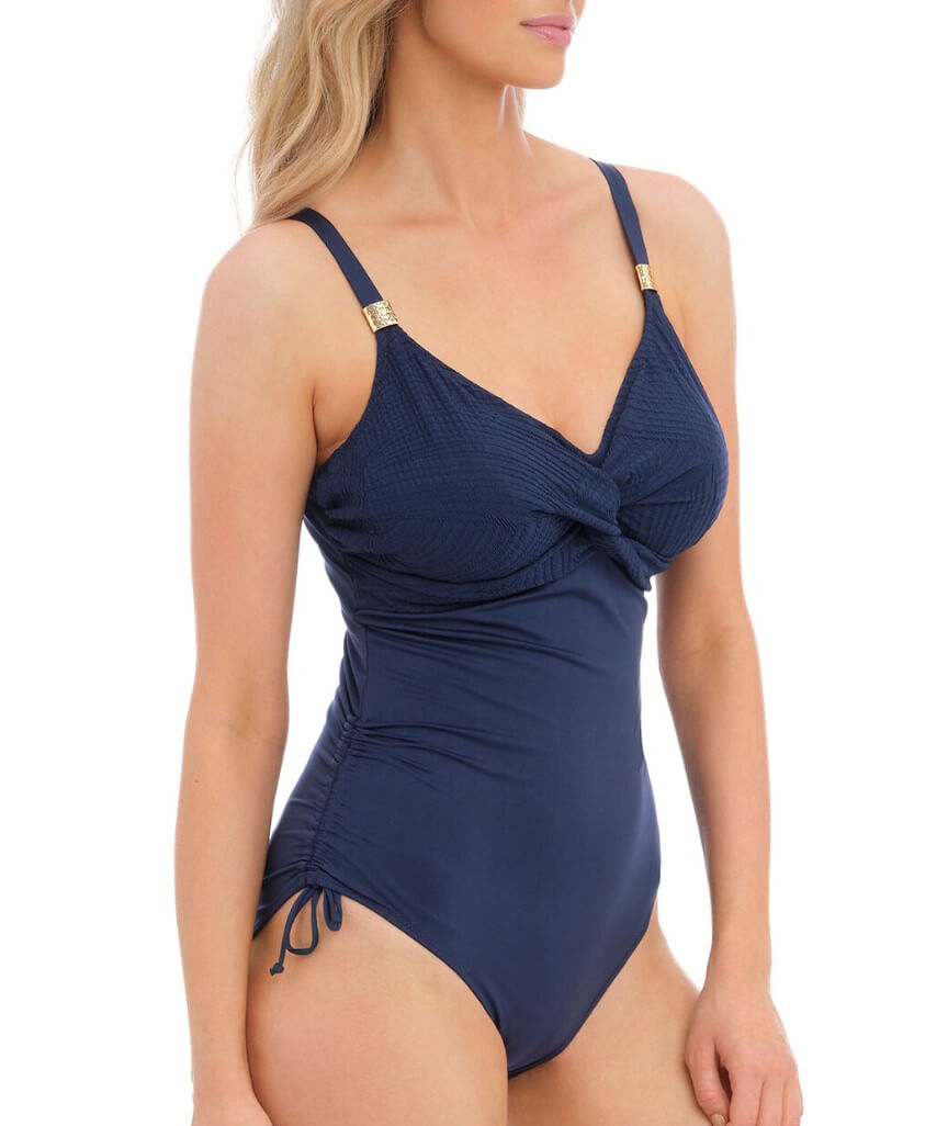 Fantasie Swim Ottawa Underwired Twist Front One Piece Swimsuit - Ink