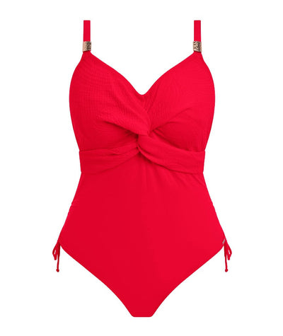 Fantasie Swim Ottawa Underwired Twist Front One Piece Swimsuit - Radiant Red