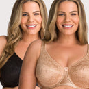 Fayreform Charlotte Underwire Bra 2 Pack - Black/Toffee