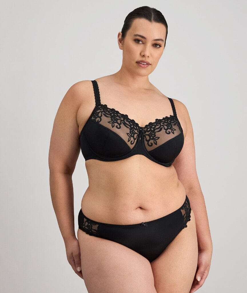 Fayreform Coral High Cut Brief 2 Pack - Black/Latte Knickers 