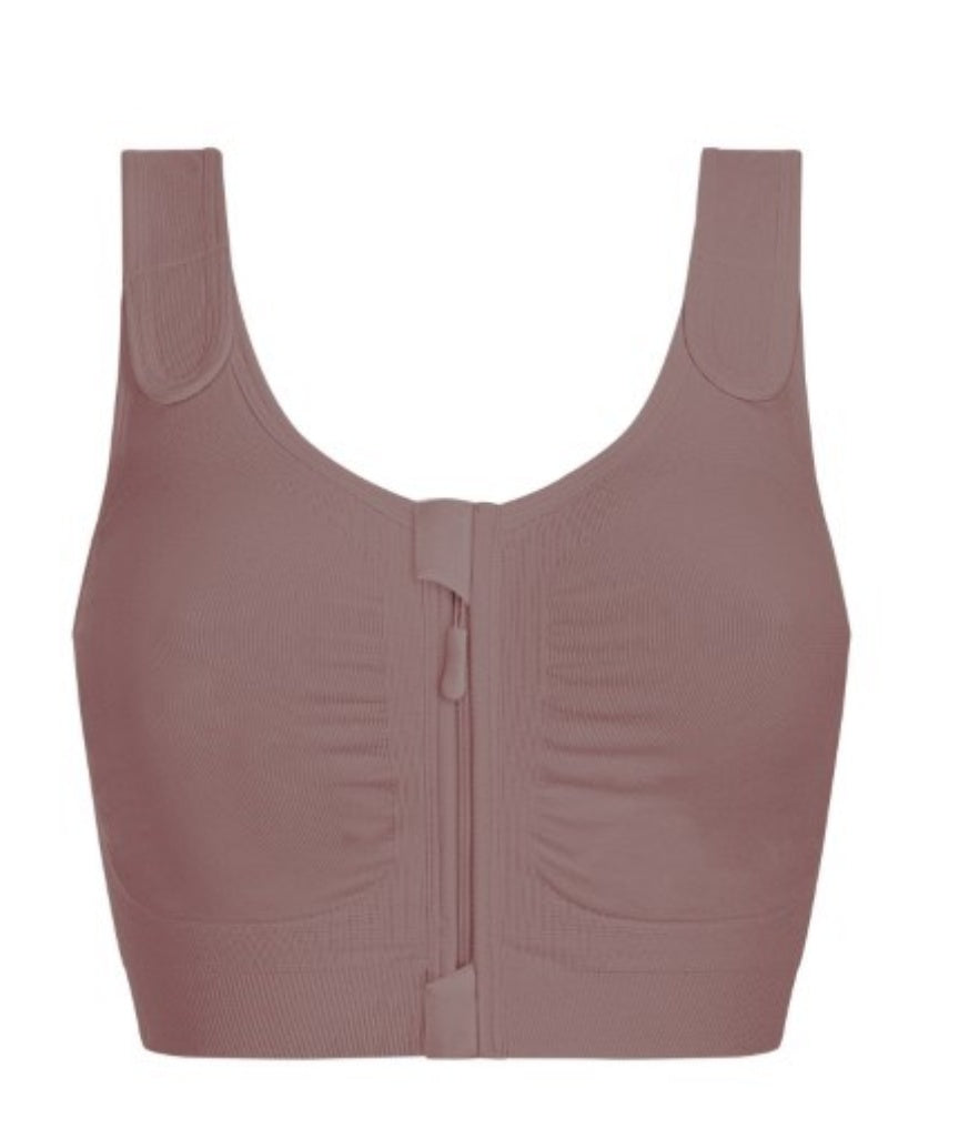 Amoena Leyla Post Surgery Bra - Dark Mauve 