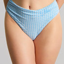 Panache Swimwear Gingham Midi Pant - Sky Blue Gingham