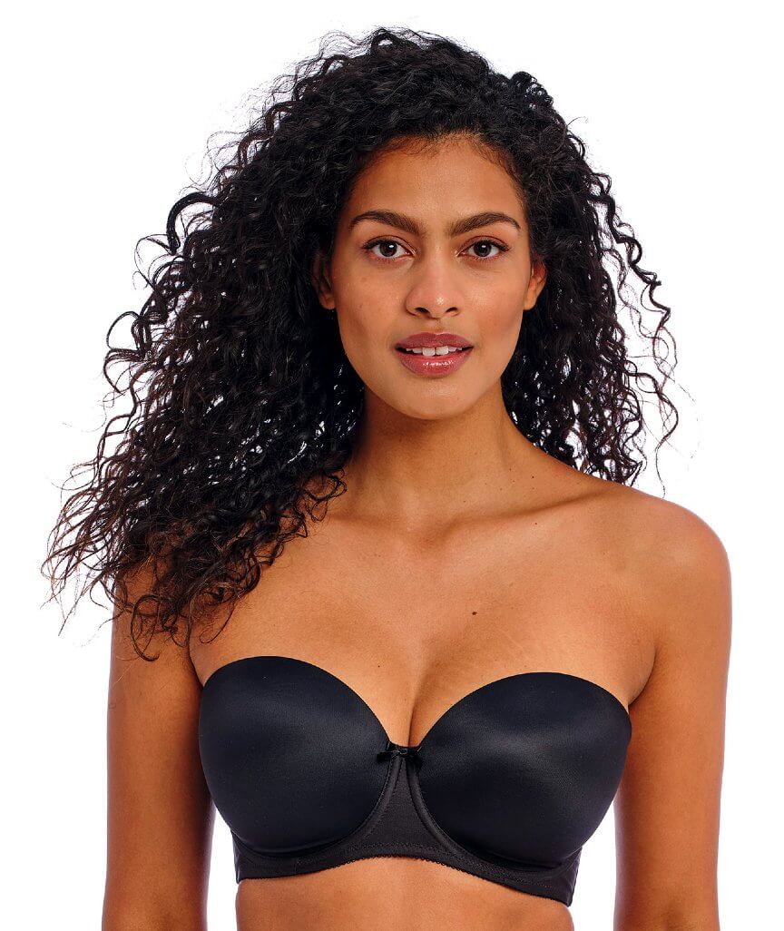 Freya Deco Underwired Moulded Strapless Bra - Black 