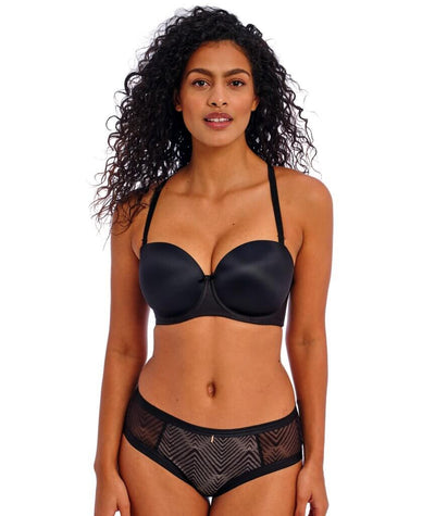 Freya Deco Underwired Moulded Strapless Bra - Black