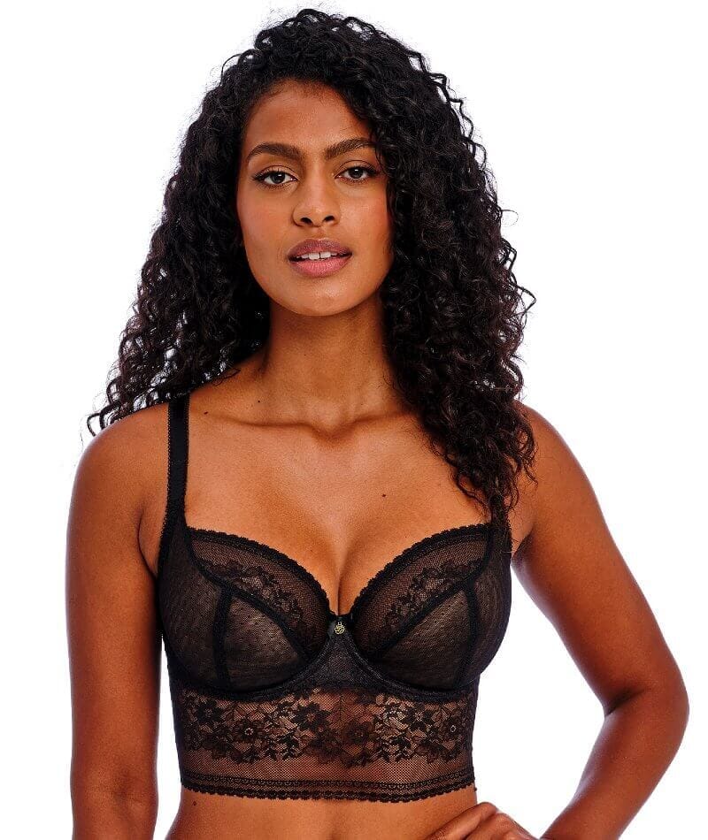 Freya Sydnie Underwire Longline Bra - Black Bras  