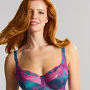 Panache Clara Full Cup Underwired Bra - Teal/Magenta