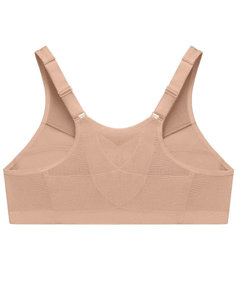 Glamorise Magiclift Front-Closure Posture Back Wire-Free Bra 2 Pack - Cafe Bras 