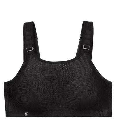 Glamorise Custom Control Wire-Free Sports Bra - Solid Black Bras 