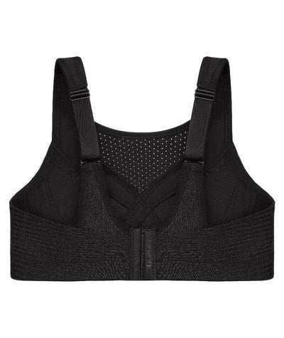 Glamorise Custom Control Wire-Free Sports Bra - Solid Black Bras 