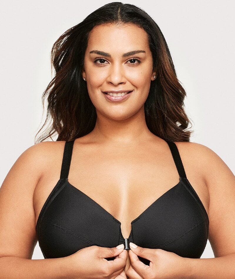 Glamorise Front-Closure Smoothing WonderWire Bra - Black – Big Girls Don't  Cry (Anymore)