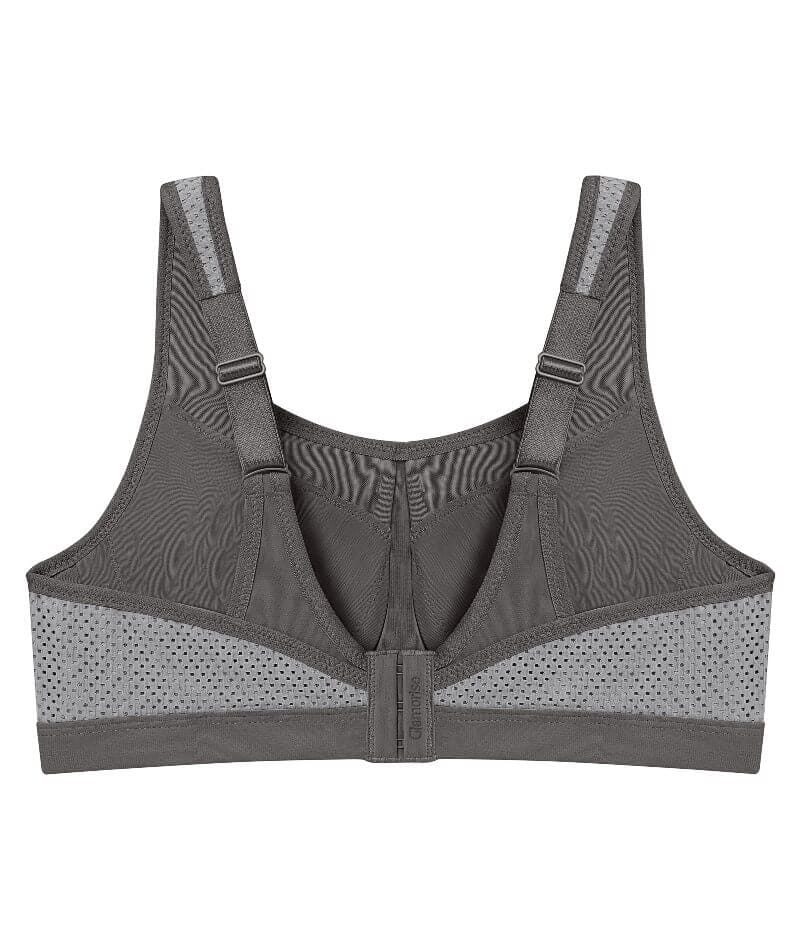 Glamorise High Impact Underwire Sports Bra - Grey Bras 