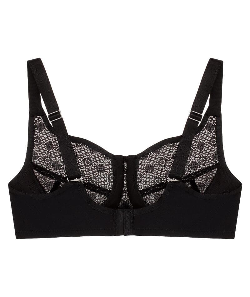 Glamorise Lace Comfort WonderWire Bra - Black Bras 